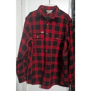 Carhartt Red and Black Plaid Men's Shirt